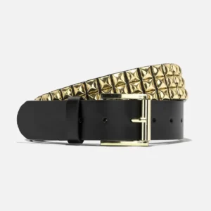 Empyre Black & Gold Studded Belt