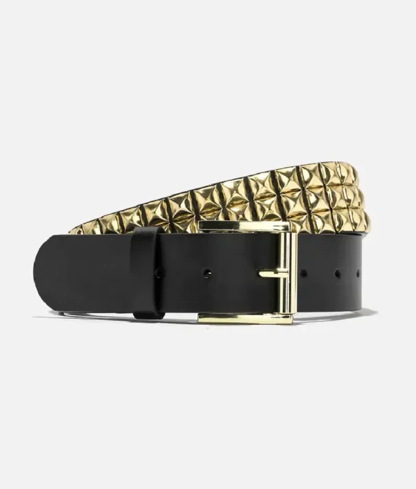 Empyre Black & Gold Studded Belt