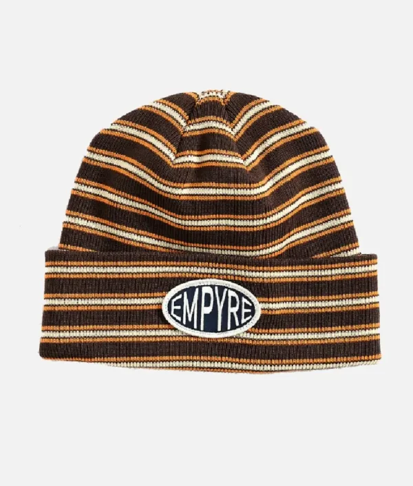 Empyre Burner Workwear Brown Stripe Beanie