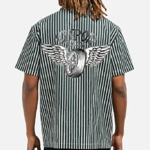 Empyre Eagle Glen Green & Black Striped Shirt