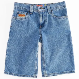 Empyre Kids Loose Fit Blue Denim Skate Shorts