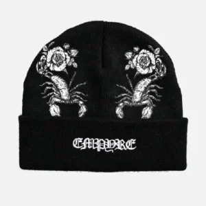 Empyre Scorpion Rose Black Beanie