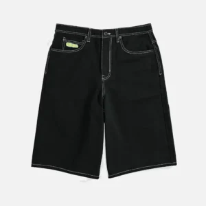 Empyre Ultra Loose Black Denim Skate Shorts