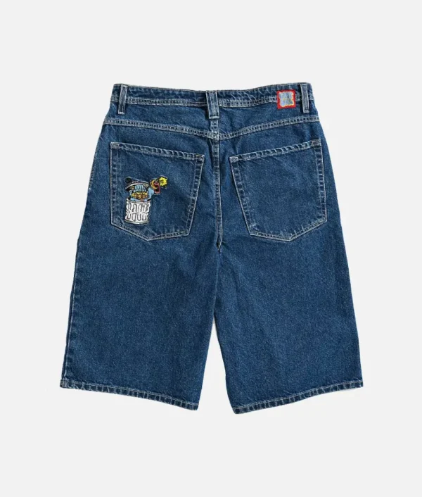 Empyre Ultra Loose Blue Denim Skate Shorts