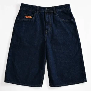 Empyre Ultra Wide Dark Blue Skate Jean Shorts